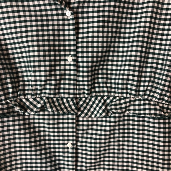 Zara Trafaluc Checkered Small Peplum Button Up - Picture 3 of 5